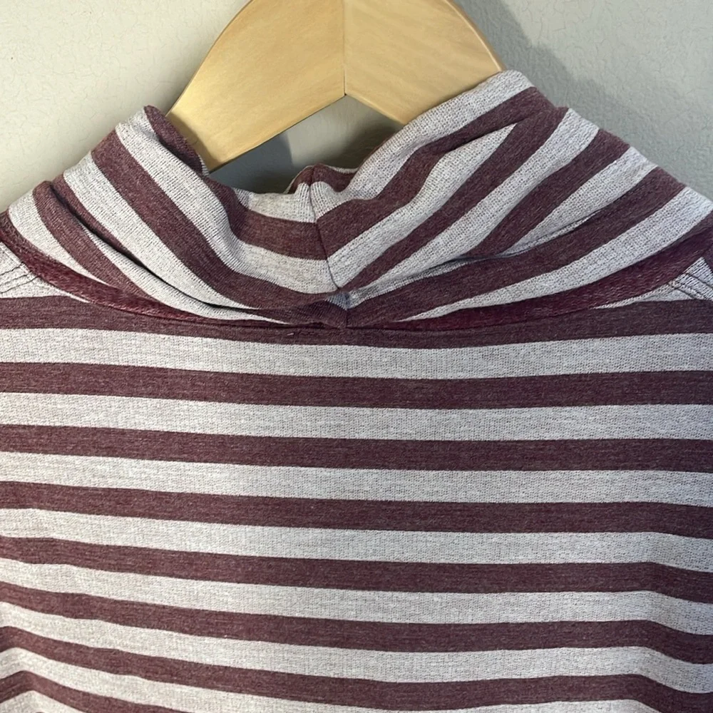 J.Crew striped funnel neck top